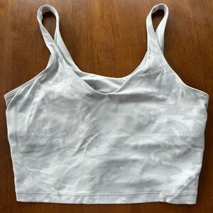 Lululemon Athletica Gray and White Tank Top